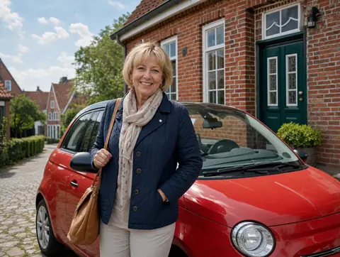 Verkäufer aus Wülfrath mit dem verkauften Fahrzeug